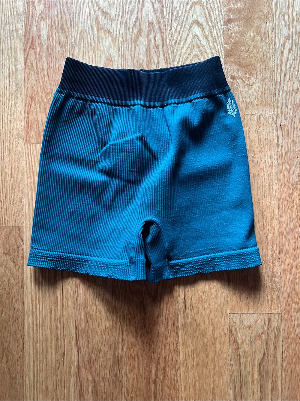 FP Movement by Free People Teal Ribbed Pull-On Shorts